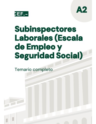 Temario Subinspectores Laborales (Empleo y Seguridad Social) | Oposiciones