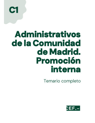 Temario Administrativos de la Comunidad de Madrid Promoción Interna | Oposiciones