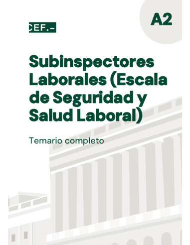 Portada temario digital Subinspectores Laborales Escala de Seguridad y Salud Laboral